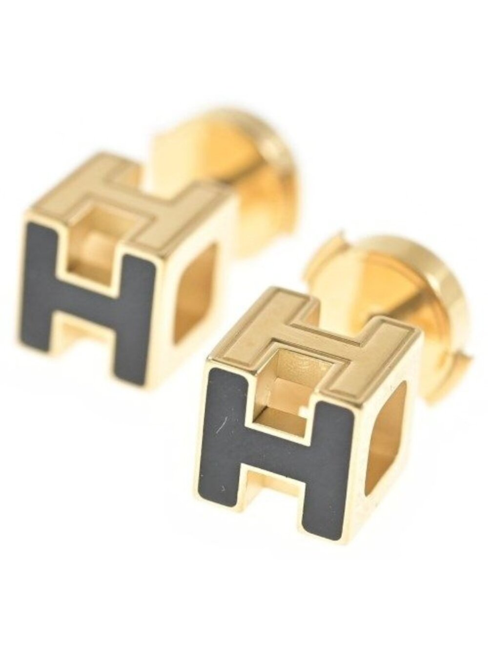 Hermes Curved Ash Earrings